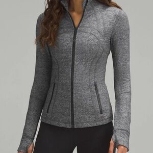 Lululemon Heathered Black Define jacket size 12. Perfect condition.